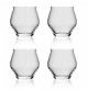 4 Bicchieri Bicchierini da Amaro Liquore Whisky Rum BRANDANI in Vetro Set Regalo