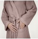 Accappatoio Uomo Donna FAZZINI 100% Cotone NIDO D' APE con Cappuccio S M L XL