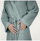 Accappatoio Uomo Donna FAZZINI 100% Cotone NIDO D' APE con Cappuccio S M L XL