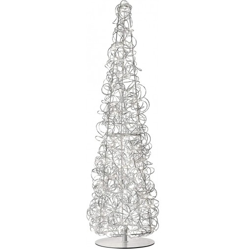 Albero di Natale Argentato 100 cm con Luci a Led a Filamento Argento SOMPEX