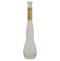 Bottiglia Cristallo Argento con Tappo Cassetti Alta Trasparente 38,5 cm