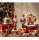 Carillon Palla di Natale BRANDANI Schiaccianoci Soldatino con Musica Luci 15 cm