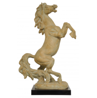 Cavallo Statua Scultura Zaccagnini Ceramica Anticata Soprammobile Arte Moderna