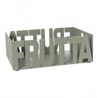 Centrotavola Cestino Porta Frutta Quadro in Metallo ARTI e MESTIERI Letter 32 cm