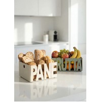 Centrotavola Cestino Porta Pane Quadro in Metallo ARTI e MESTIERI Letter 23 cm