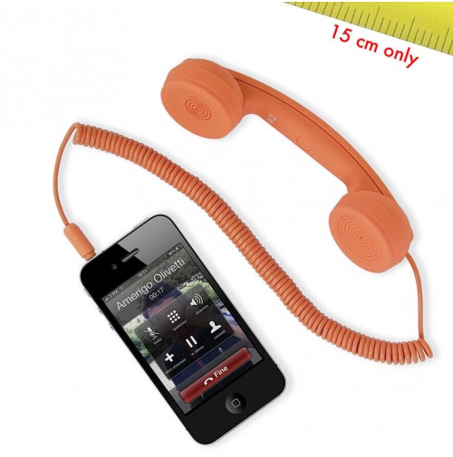 Cornetta HI-RING MINI Arancione originale Hi-Fun - iPhone skype auricolare -