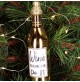 Decorazione Mini Bottiglia di Vino Oro da Appendere Addobbo Albero di Natale
