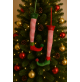 Decorazione per Albero di Natale Gamba Piede di Elfo Aiutante Babbo Natalizio