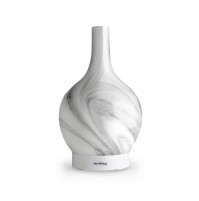 Diffusore di Aromi Oli Essenziali a Ultrasuoni in Vetro Bianco 150 ml con Luce