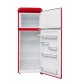 Frigorifero Vintage Colorato AKAI ROSSO 240 L Frigo Freezer Retrò Anni 60 147 cm