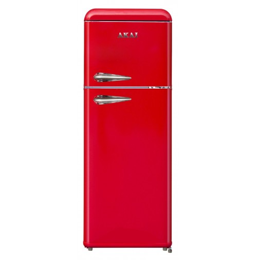Frigorifero Vintage Colorato AKAI ROSSO 240 L Frigo Freezer Retrò Anni 60 147 cm