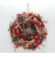 Ghirlanda Corona Decorazione Natalizia Natale BRANDANI Rosso Pacchi Doni Regalo