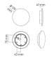 Lampada Applique LED da Muro Parete LUNA IP54 Luce Regolabile INTERNO ESTERNO