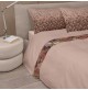 Lenzuola Matrimoniale Parure Letto 2 Piazze FAZZINI Fiori Rosa 100% Cotone Italy