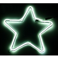 Luce Natale LED 120 Stella Luminosa Bifacciale da Esterno 29 cm Luce Fredda