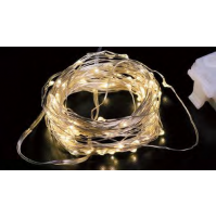 Luci Natale LED 120 MicroLED ESTERNO BATTERIA Luce Bianco Caldo Giochi di Luce