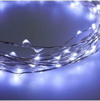 Luci Natale LED Cascata 300 Micro LED da ESTERNO Luce FREDDA con 8 Giochi Luce