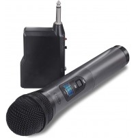 Microfono Wireless Senza Fili fino a 20m Trevi EM 401 con Ricevitore Jack 6,3 mm