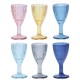 Mini Calici da Shot Amaro Liquorino 10 cm BRANDANI Plissé Set Servizio 6 Persone