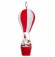Mongolfiera di Babbo Natale con Doni Natalizi Pacchi Regalo Rosso Bianco 80 cm