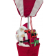 Mongolfiera di Babbo Natale con Doni Natalizi Pacchi Regalo Rosso Bianco 80 cm