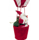 Mongolfiera di Babbo Natale con Doni Natalizi Pacchi Regalo Rosso Bianco 80 cm