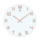 Orologio Parete con Numeri in Rilievo Bianco Rosé Lowell Diametro 38 cm