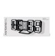 Orologio Sveglia Digitale NEON CLOCK Minimal Nero con Luce Led Bianco USB