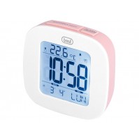 Orologio Sveglia Digitale Trevi SLD 3860 Rosa con Termometro Calendario Snooze