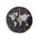 Orologio da parete Globo Nero e Oro Brandani 51892 - 29,5 cm
