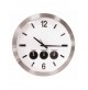 Orologio da parete Multitime Bianco e Argento Brandani 51895 - 45,5 cm