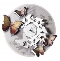 Orologio da parete grande Mariposa Verano e Bianco marmo Arti & Mestieri 50 cm