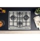 Piano Cottura a Gas Fornello 4 Fuochi HOTPOINT ARISTON Tripla Corona Inox Cucina