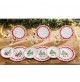 Piatti 2 Persone Posto Tavola BRANDANI Set 6 Pezzi Porcellana Natale Natalizio