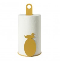 Porta rotolo da Cucina in Metallo di Design Arti e Mestieri Duck Papera Giallo