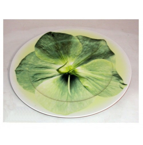 Rosenthal Classic Piatto in Porcellana 33 cm Fiore Verde - Sottopiatto Dish