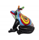 Scultura Rana Multicolore Decorativa Pop Art Statua Artistica Casa Ufficio Desig