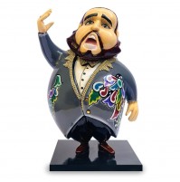 Scultura Statua Caricatura Pavarotti OPERA SINGER LUCIANO Tom's Company 4523