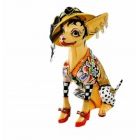 Scultura Tom's Drag Collection Dog Cane Chihuahua Frida L 4076 - Statua Design