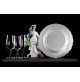 Servizio Piatti 6 Persone ALESSI Dressed con Decoro Rilievo in Porcellana Bianco
