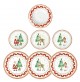 Servizio Piatti 6 Persone BRANDANI Set 18 Pezzi Porcellana Natale Natalizio Ross