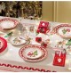 Servizio Piatti 6 Persone BRANDANI Set 18 Pezzi Porcellana Natale Natalizio Ross