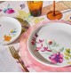 Servizio Piatti 6 Persone TOGNANA Fiori Fiorato Set 18 Pezzi Porcellana Tavola
