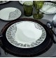 Servizio Piatti 6 Persone TOGNANA Zenith Bianco Nero 18 Pezzi Porcellana Oriente