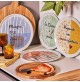 Servizio Piatti Pizza Giganti per 4 Persone TOGNANA Frasi Set Porcellana 33 cm