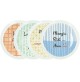 Servizio Piatti Pizza Giganti per 4 Persone TOGNANA Frasi Set Porcellana 33 cm