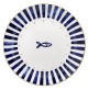Servizio Piatti Tavola 18 Pezzi TOGNANA Sardine Blu Mare Pesci Set per 6 Persone