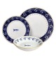 Servizio Piatti Tavola 18 Pezzi TOGNANA Sardine Blu Mare Pesci Set per 6 Persone