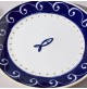 Servizio Piatti Tavola 18 Pezzi TOGNANA Sardine Blu Mare Pesci Set per 6 Persone