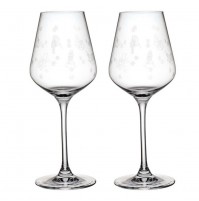 Set 2 Calici Bicchieri Vino Bianco Villeroy e Boch Decorazione Natale Natalizio